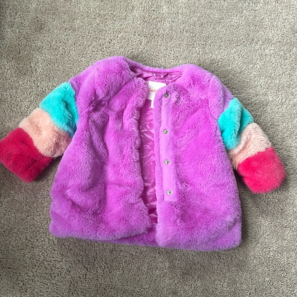 Faux fur coat